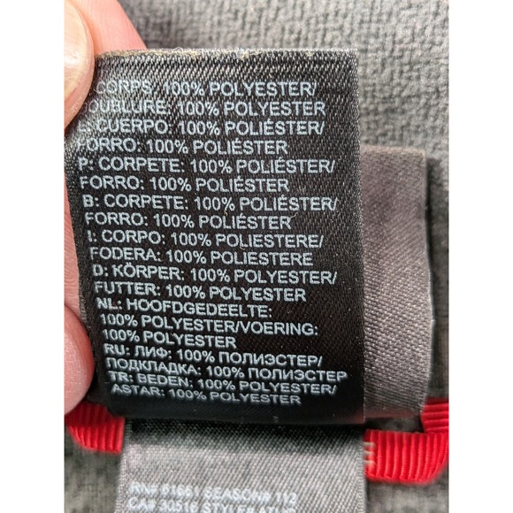 The North Face Mens Polartec Classic Full Zip Fleece Jacket Gray Orange Size M - Picture 10 of 11